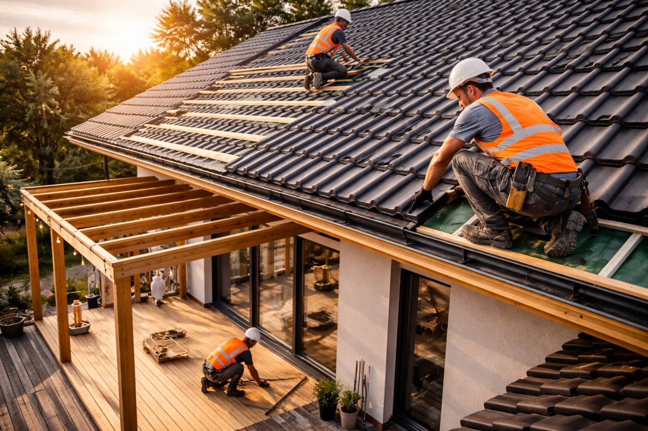 Új cseréptető építése